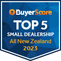 Buyerscore Award Top 5 Small Sized Dealership In New Zealand 2023
